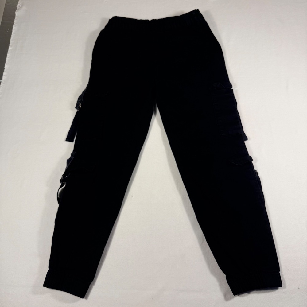 Telepatia Cargo Jogger Pants Size 5/27 Black Utility Goth Gorp dark Streetwear - Picture 15 of 15